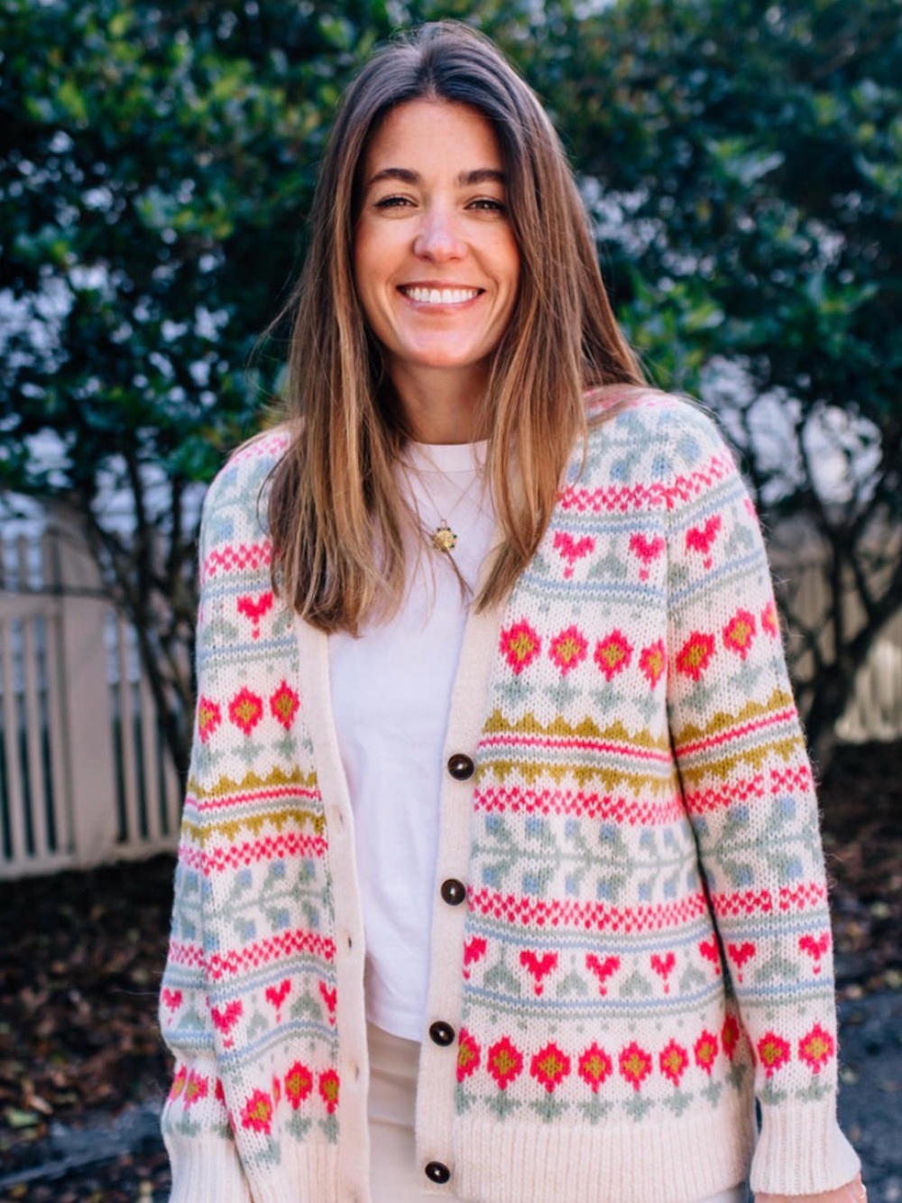 Boden Fair Isle Fluffy Oversized Cozy Cardigan Sweater size Medium
